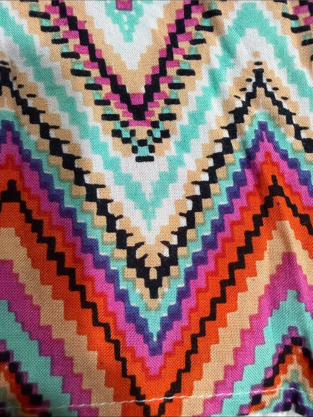 THML Multicolor Chevron Ruffle-Trim Top - Picture 5 of 5